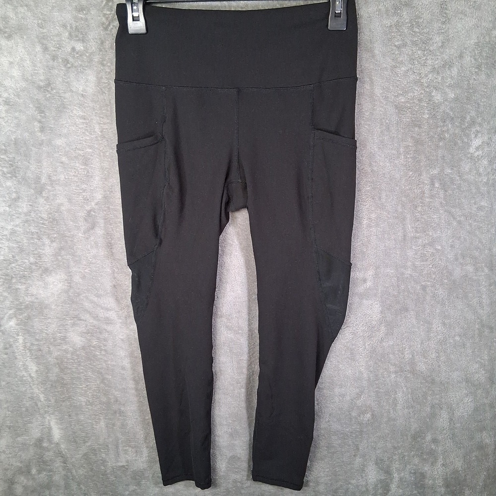 Reebok High-Rise Capri Compression Pants Womens Size Medium Black‎ Training